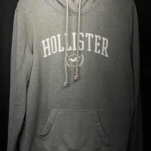 Women’s Gray Y2K Hollister Hoodie In A Size Large